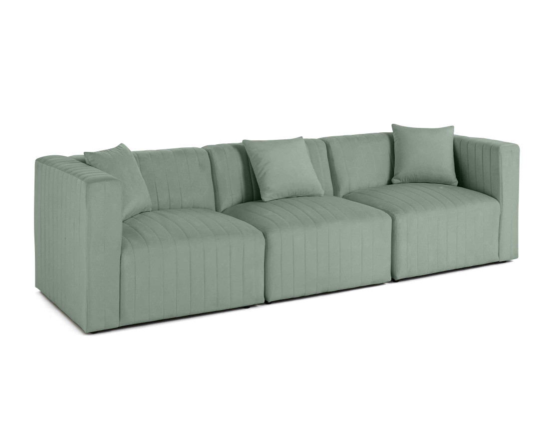 Canapé modulable 3 places en velours Nova