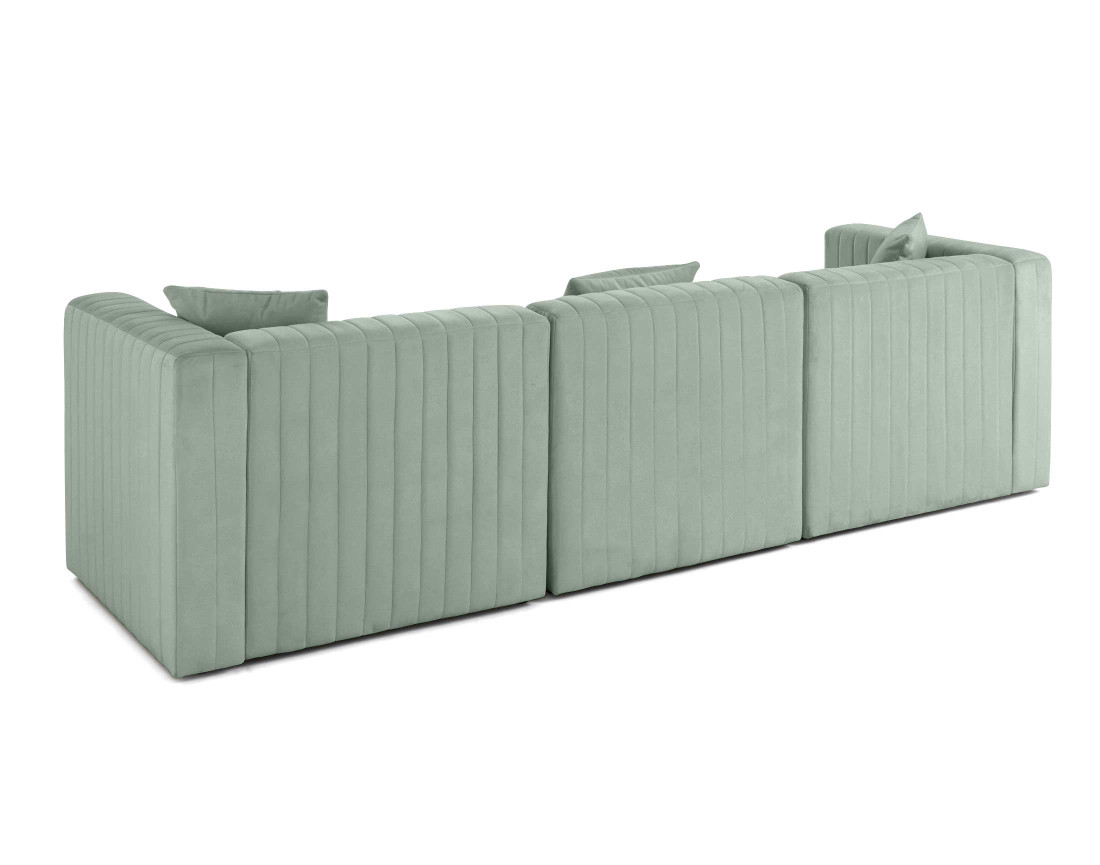 Canapé modulable 3 places en velours Nova