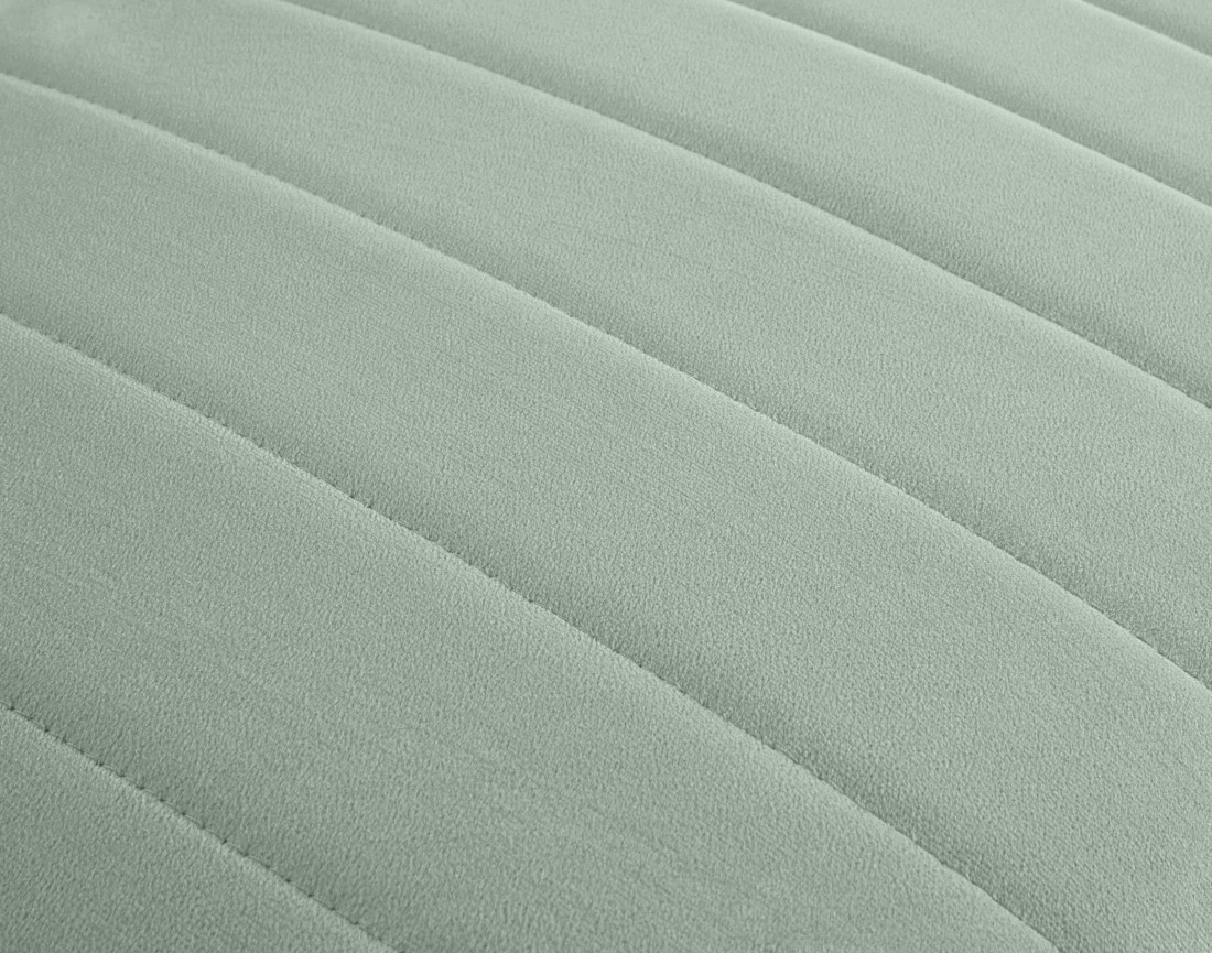 Canapé modulable d'angle droit 5 places avec pouf d'appoint en velours Nova