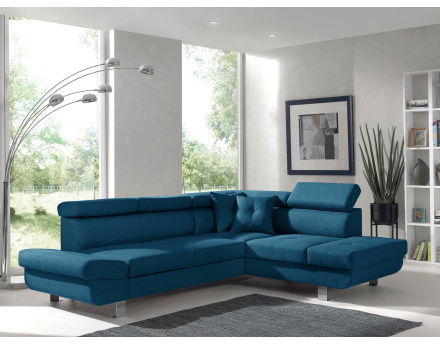 Lisbona - Canapé d'angle droit convertible - L 252 x P 190cm