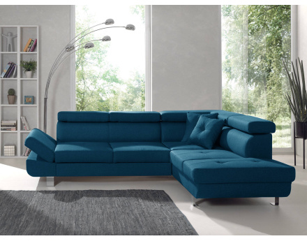 Lisbona - Canapé d'angle droit convertible - L 252 x P 190cm