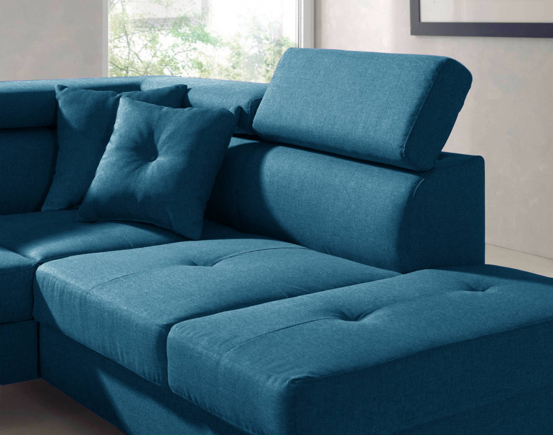 Lisbona - Canapé d'angle droit convertible - L 252 x P 190cm