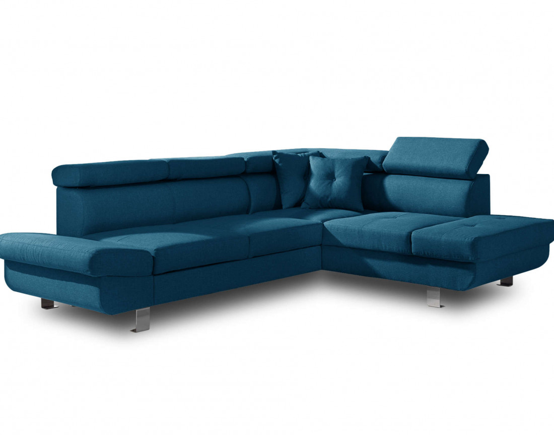 Lisbona - Canapé d'angle droit convertible - L 252 x P 190cm