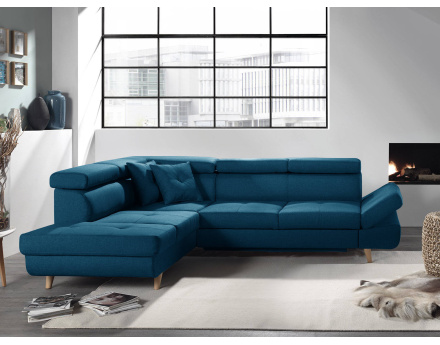Linea - Canapé d'angle gauche convertible scandinave - L 252 x P 190cm