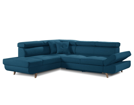 Linea - Canapé d'angle gauche convertible scandinave - L 252 x P 190cm