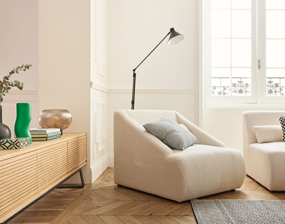 Meuble TV bois et noir 200 cm Zapallar