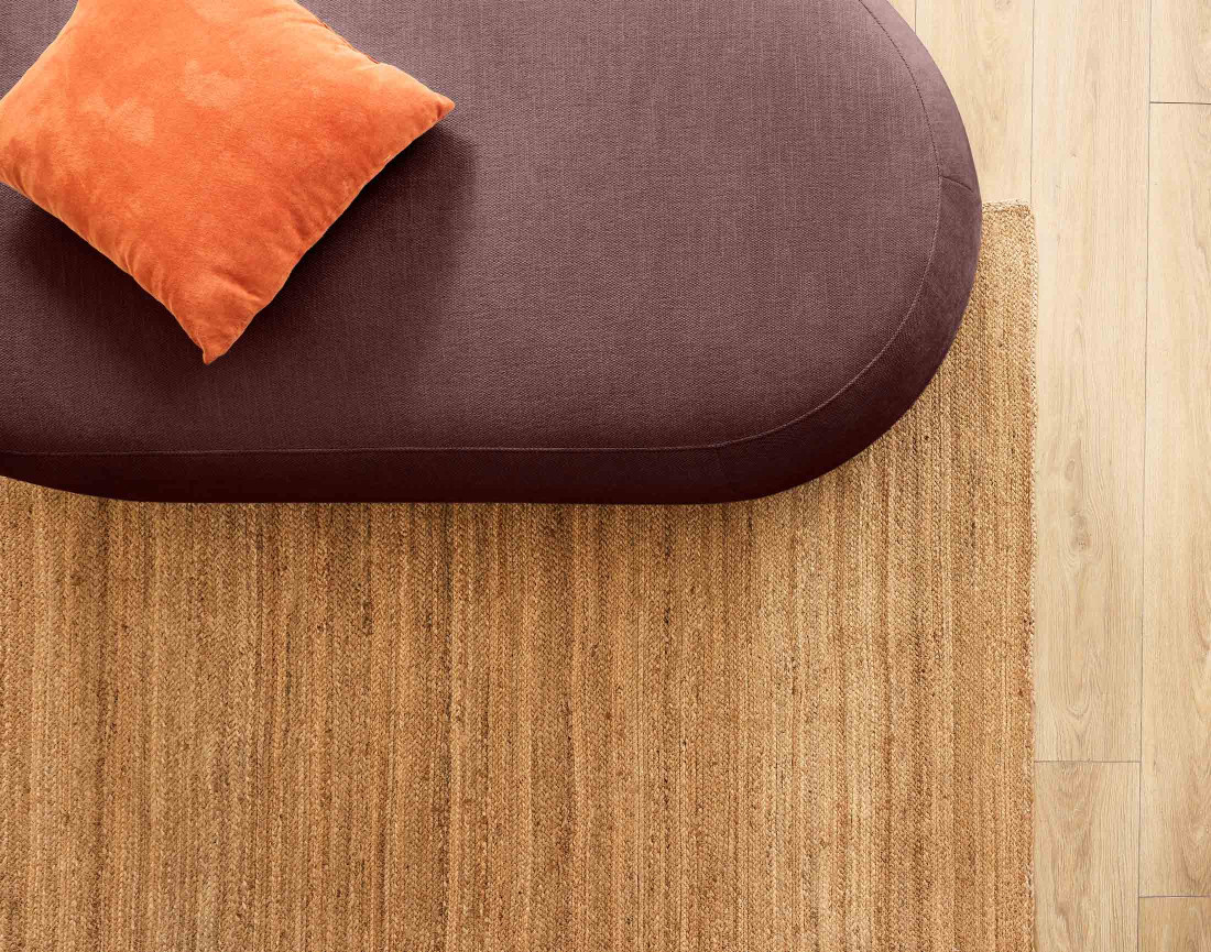 Santorini - pouf modulable en tissu texturé