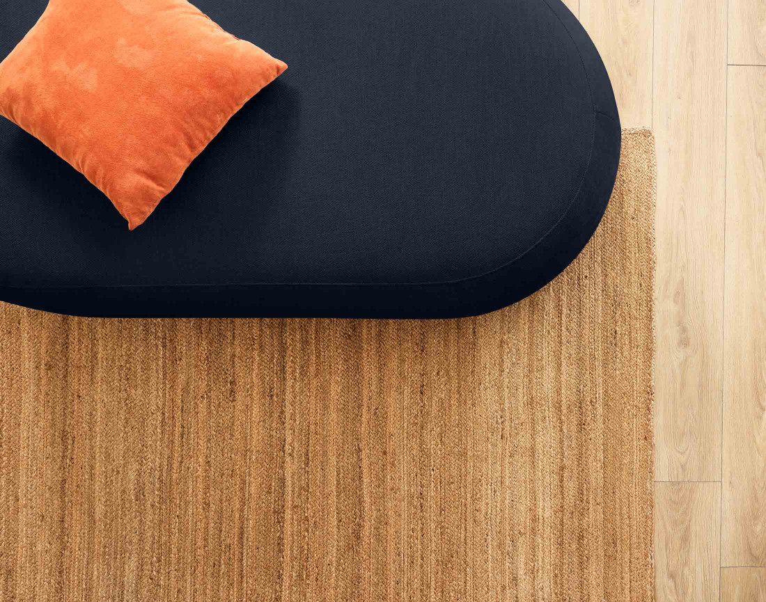 Santorini - pouf modulable en tissu texturé