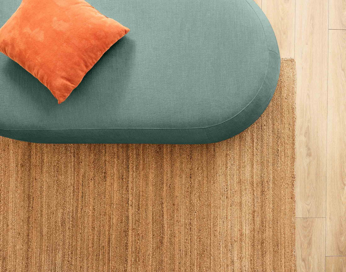 Santorini - pouf modulable en tissu texturé