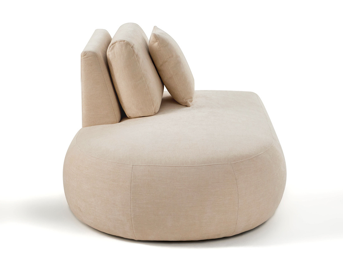 Module d'assise gauche en tissu texturé - Santorini
