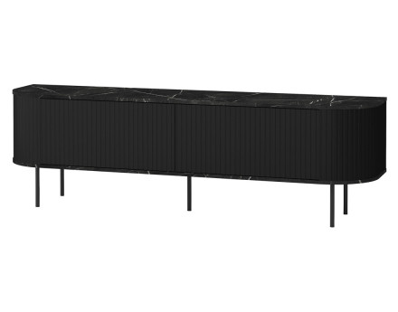 Meuble TV noir 180 cm Thio