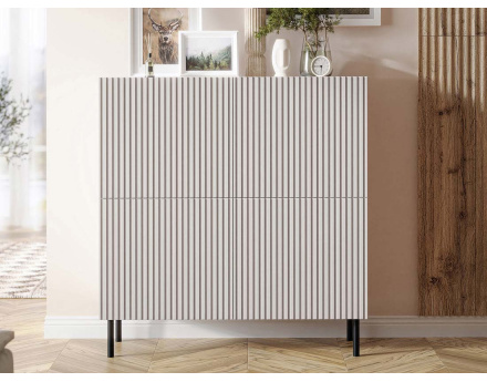 Buffet 2 portes écru 106 cm Timote