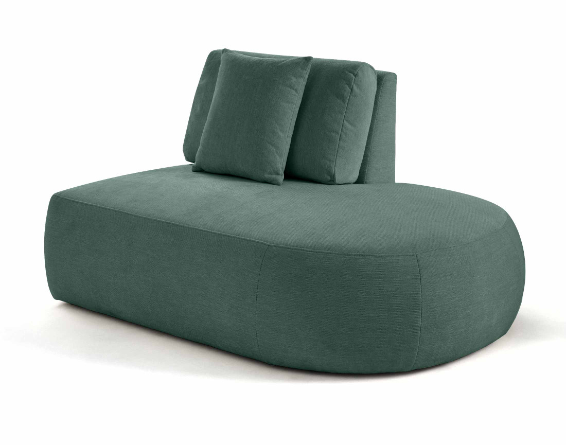 Module d'assise droit en tissu côtelé - Santorini