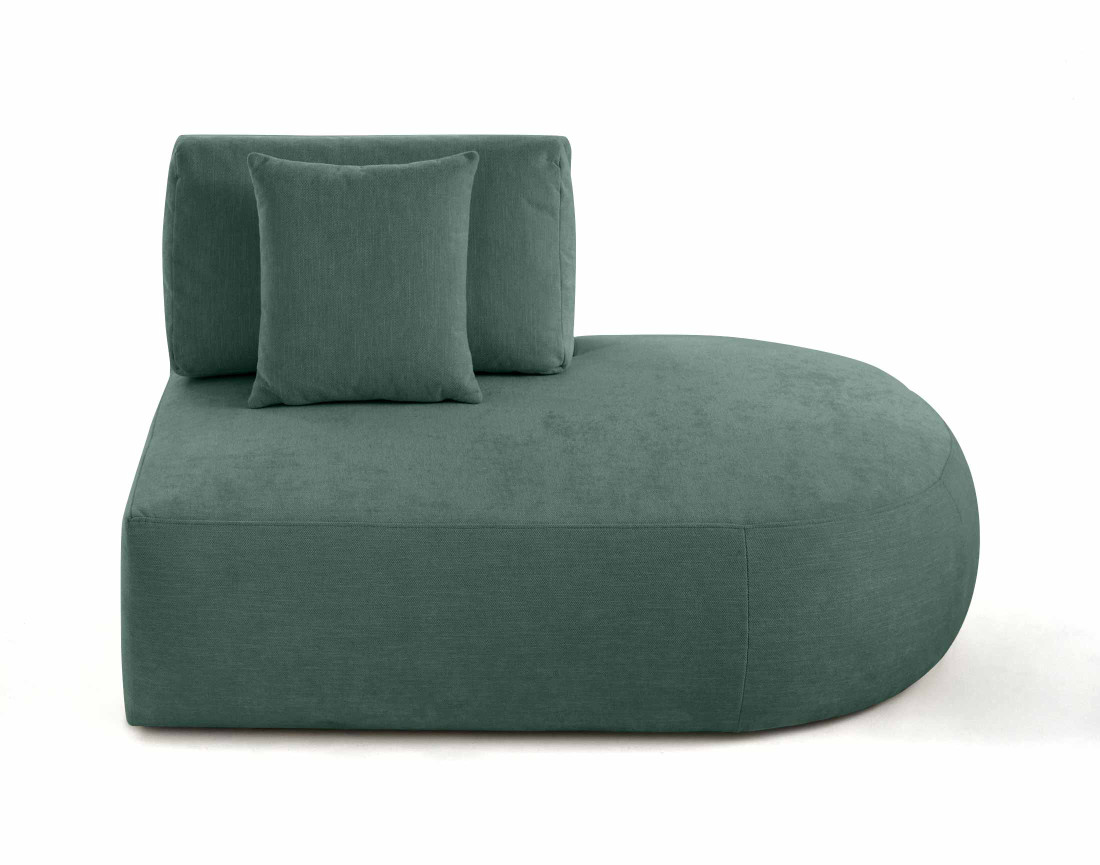 Module d'assise droit en tissu côtelé - Santorini