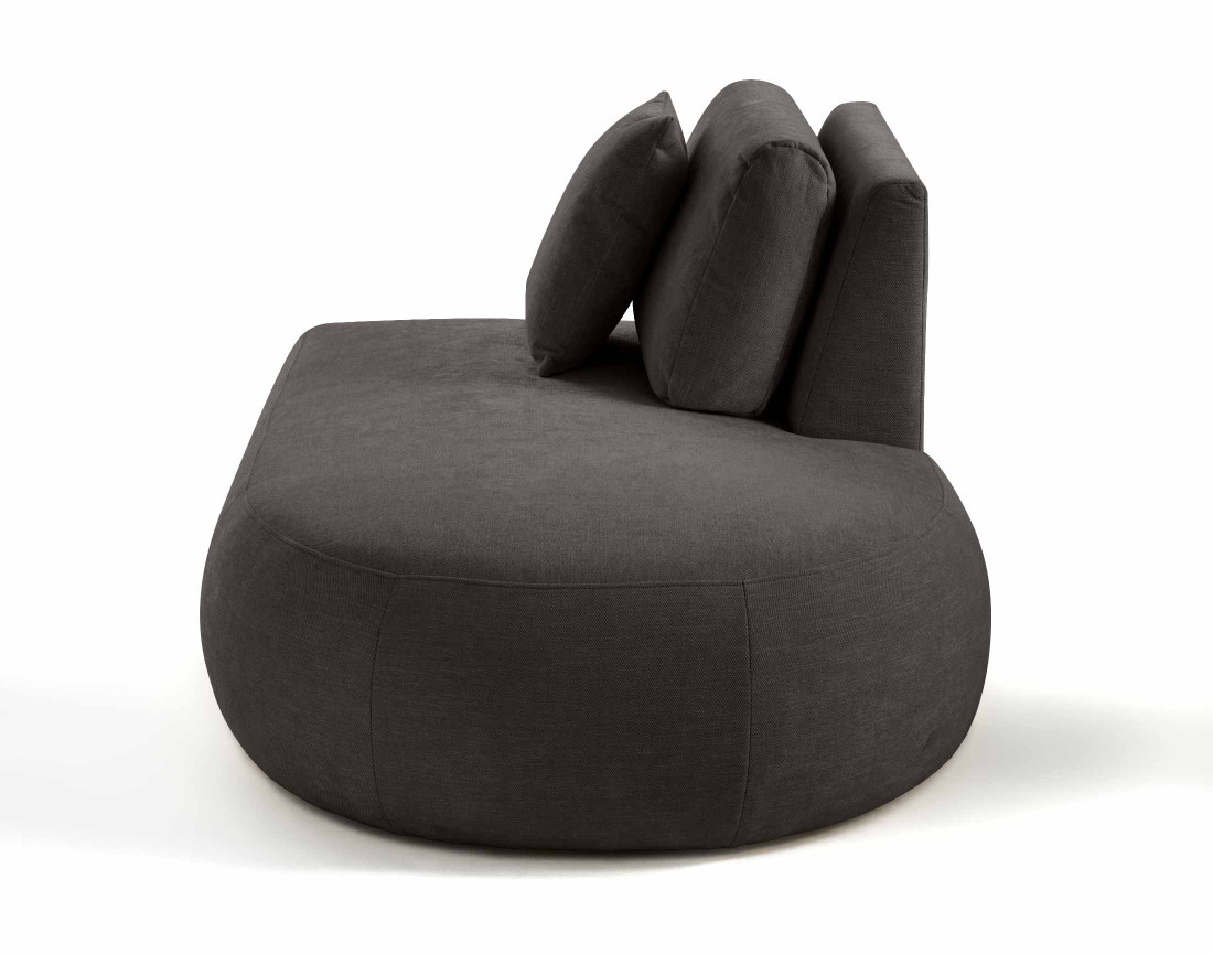 Module d'assise droit en tissu côtelé - Santorini