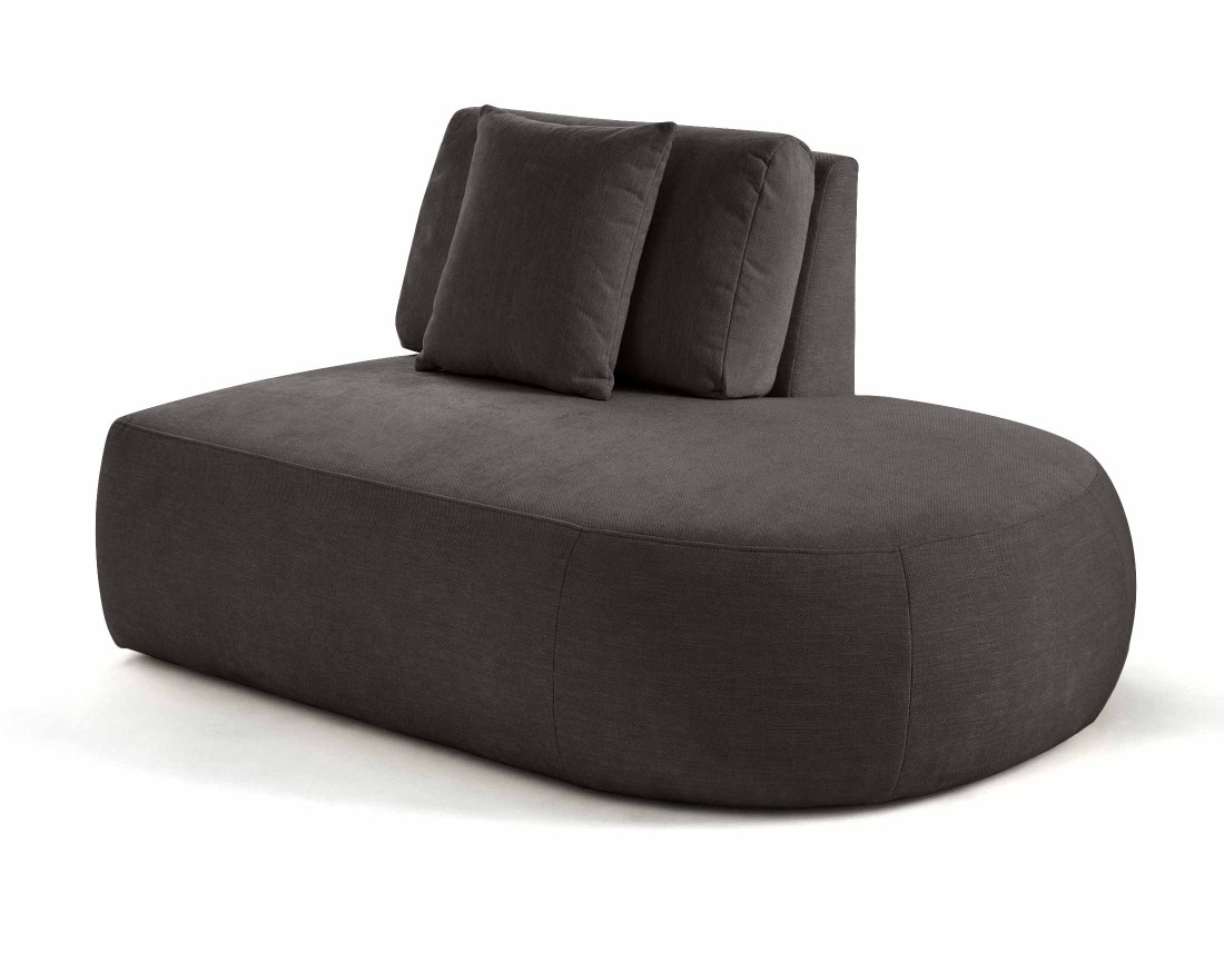 Module d'assise droit en tissu côtelé - Santorini