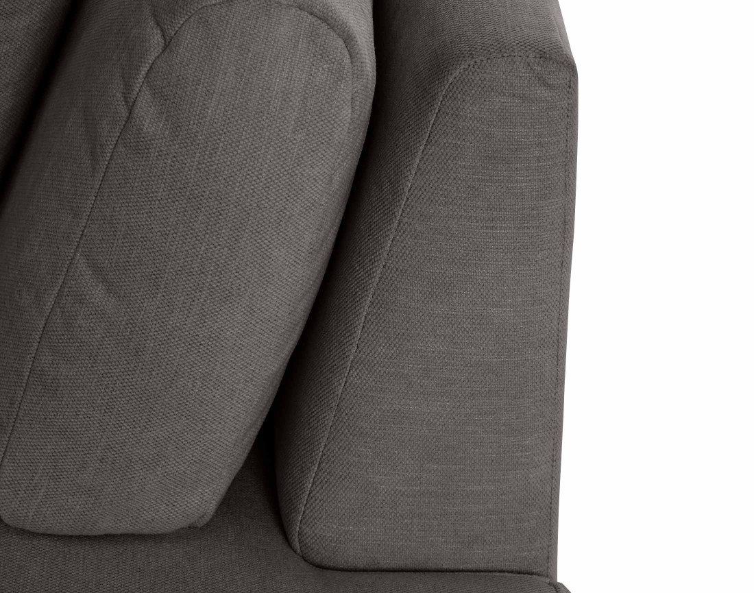 Module d'assise droit en tissu côtelé - Santorini