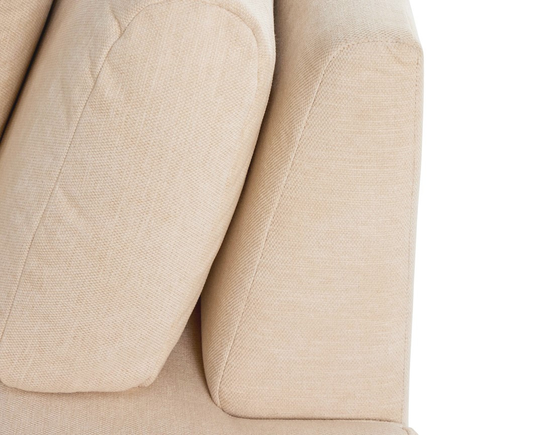 Module d'assise sans accoudoirs en tissu texturé Santorini