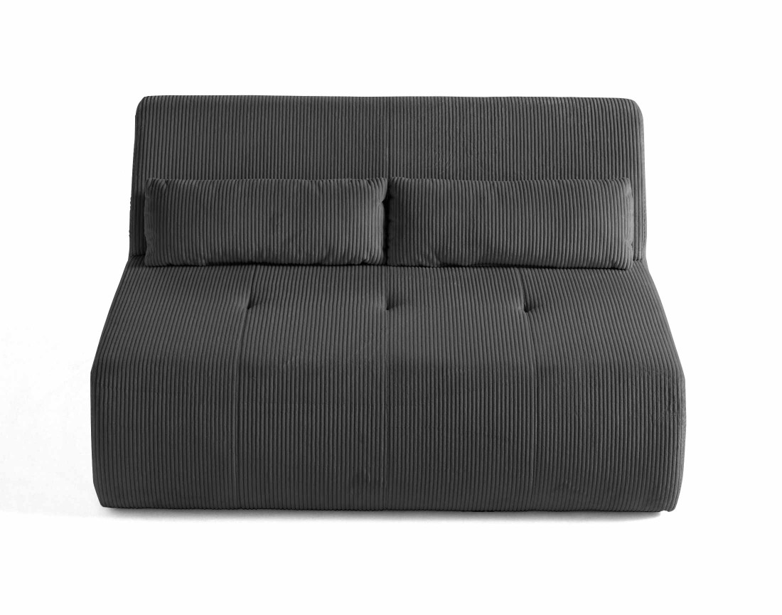 Canapé droit 2 places en velours côtelé Onyx