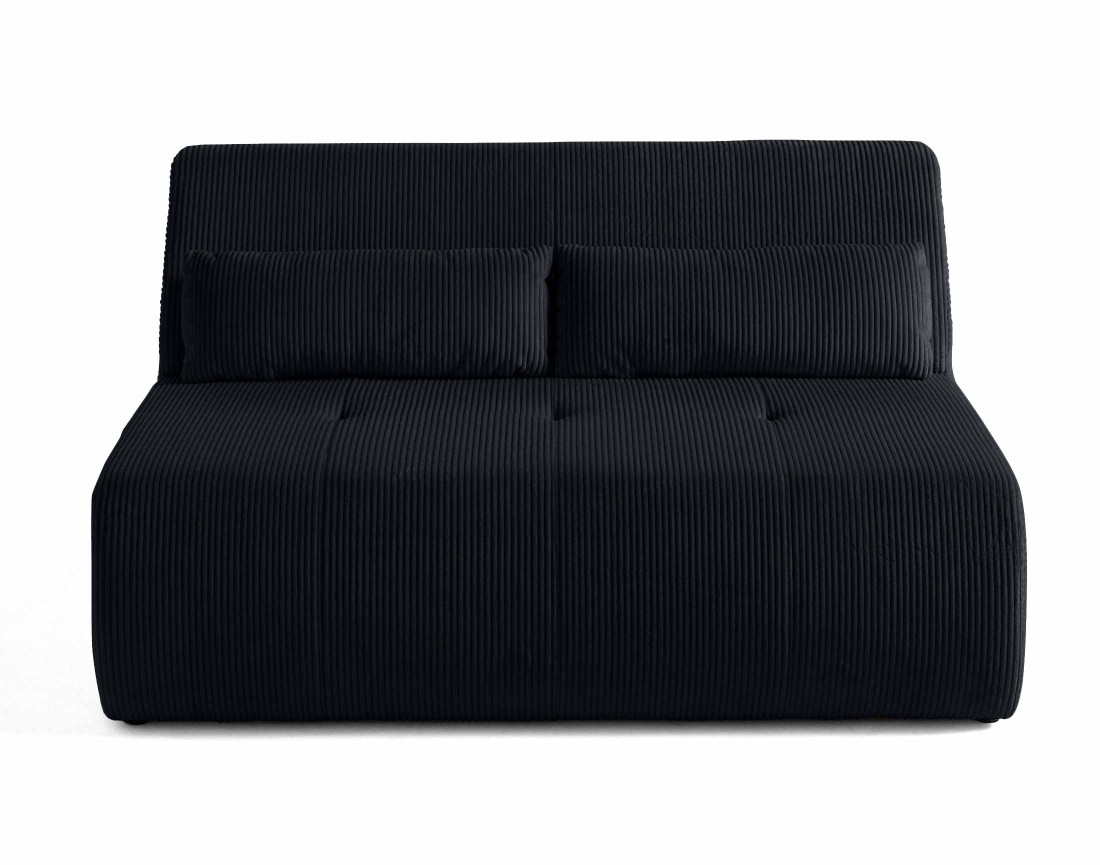 Canapé droit 2 places en velours côtelé Onyx
