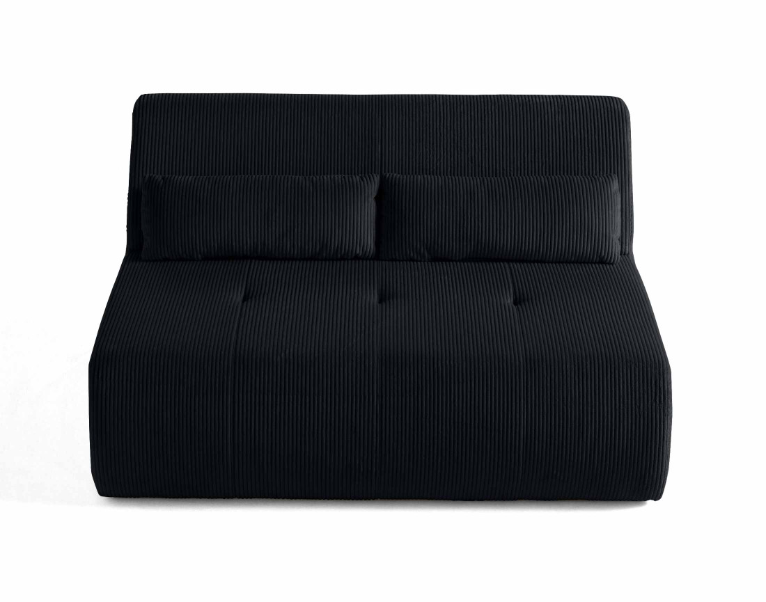 Canapé droit 2 places en velours côtelé Onyx