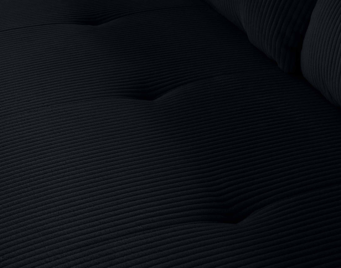 Canapé droit 2 places en velours côtelé Onyx