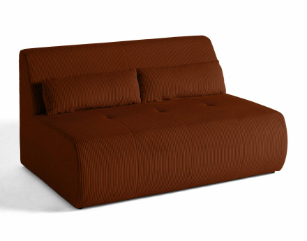 Canapé droit 2 places en velours côtelé Onyx