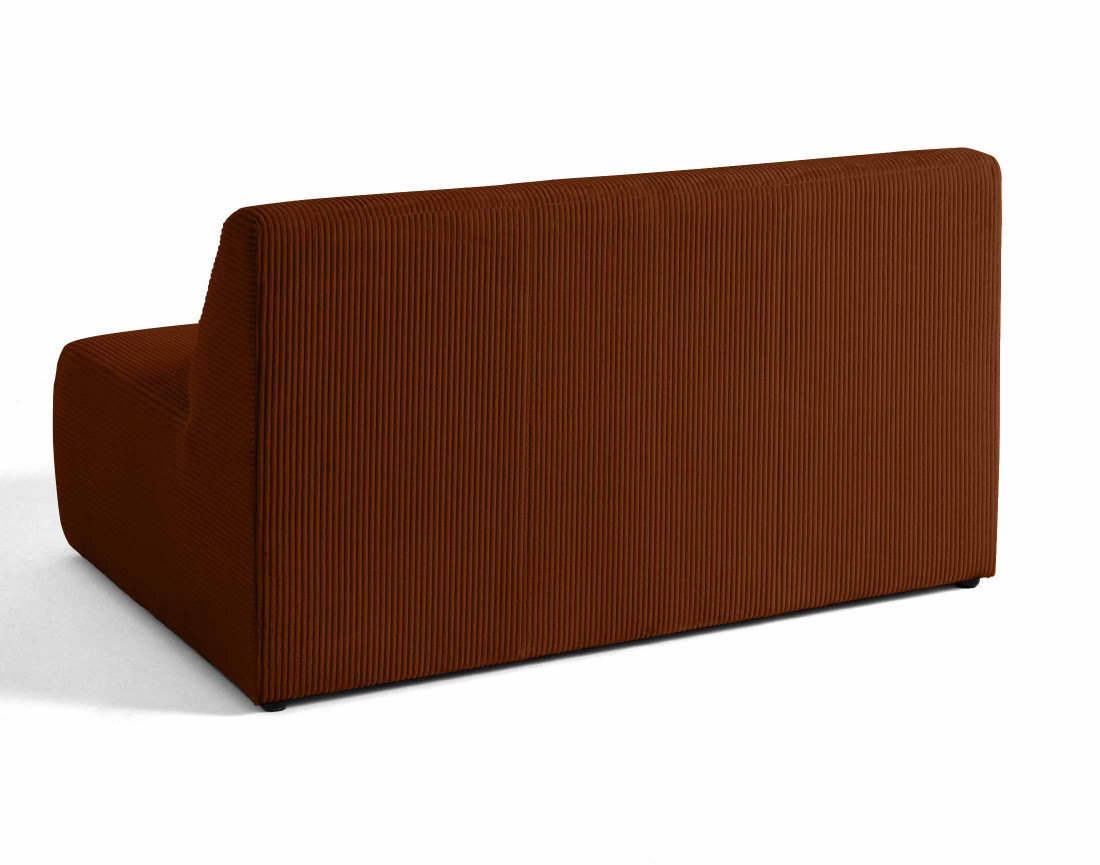 Canapé droit 2 places en velours côtelé Onyx