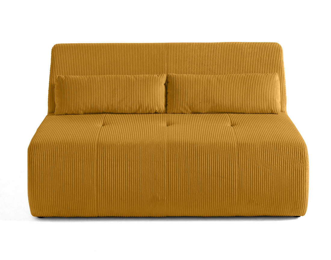 Canapé droit 2 places en velours côtelé Onyx