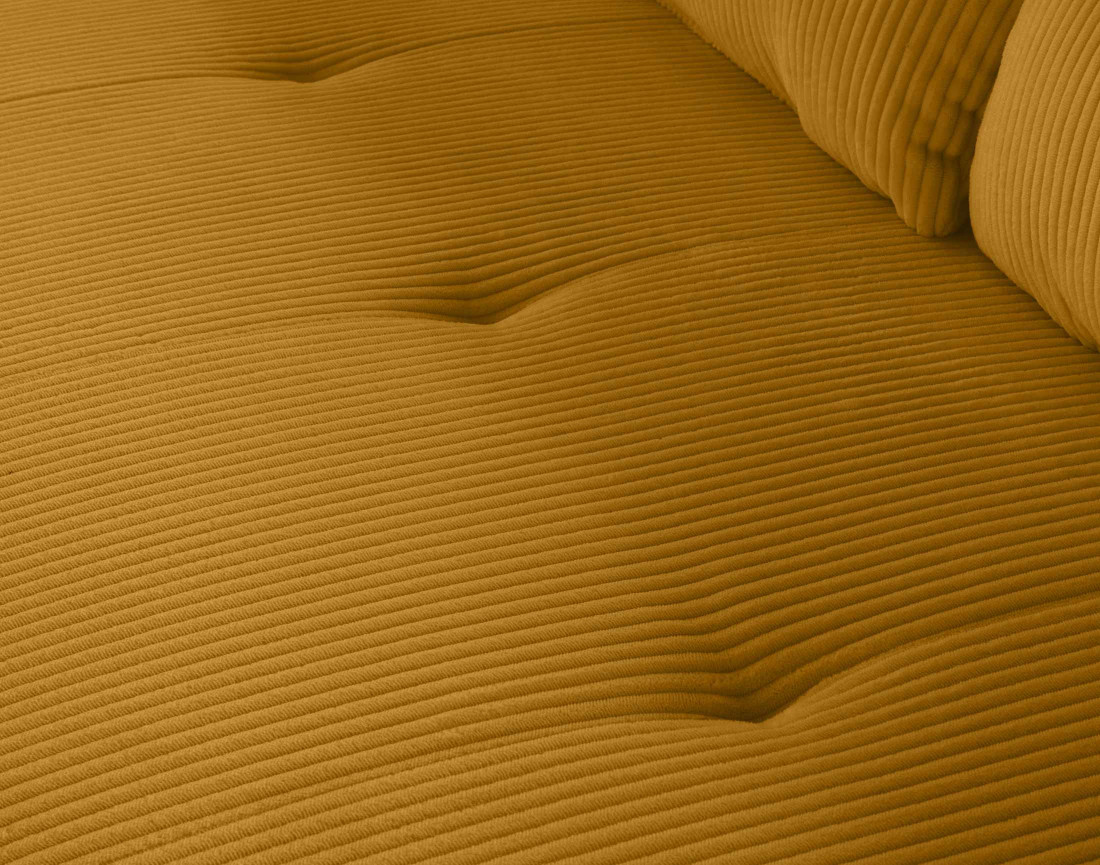 Canapé droit 2 places en velours côtelé Onyx