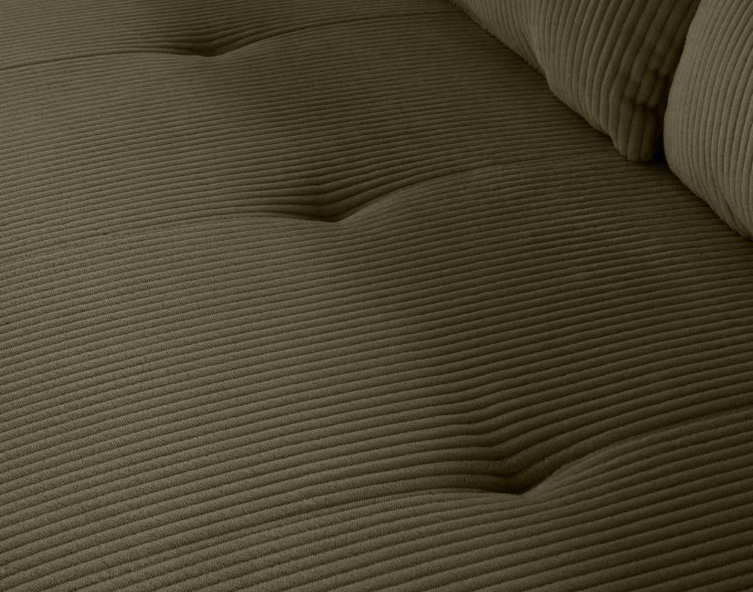 Canapé droit 2 places en velours côtelé Onyx