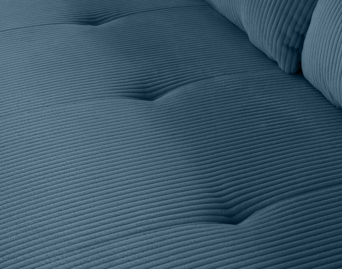 Canapé droit 2 places en velours côtelé Onyx