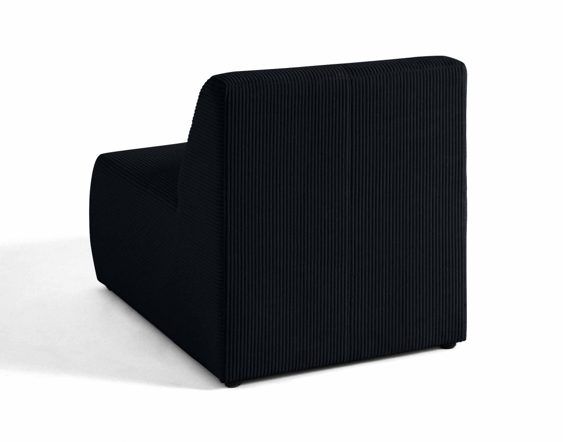 Fauteuil sans accoudoirs en velours côtelé Onyx