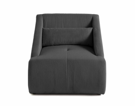 Fauteuil en velours côtelé Onyx