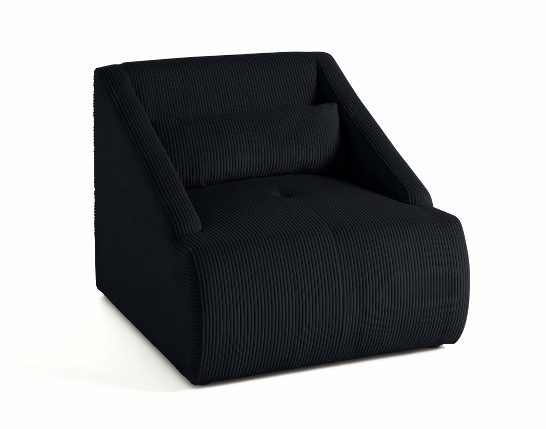 Fauteuil en velours côtelé Onyx