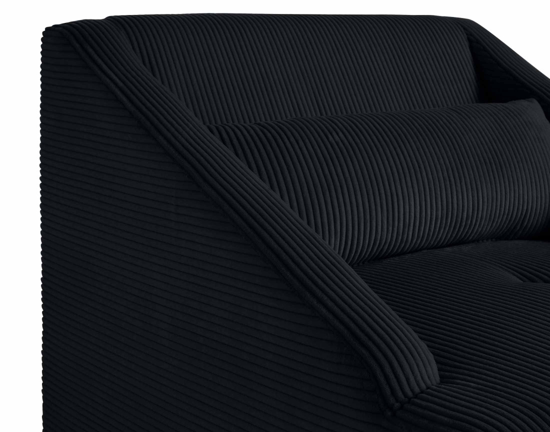 Fauteuil en velours côtelé Onyx