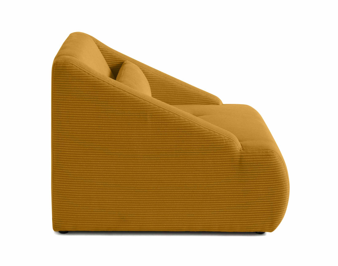 Fauteuil en velours côtelé Onyx