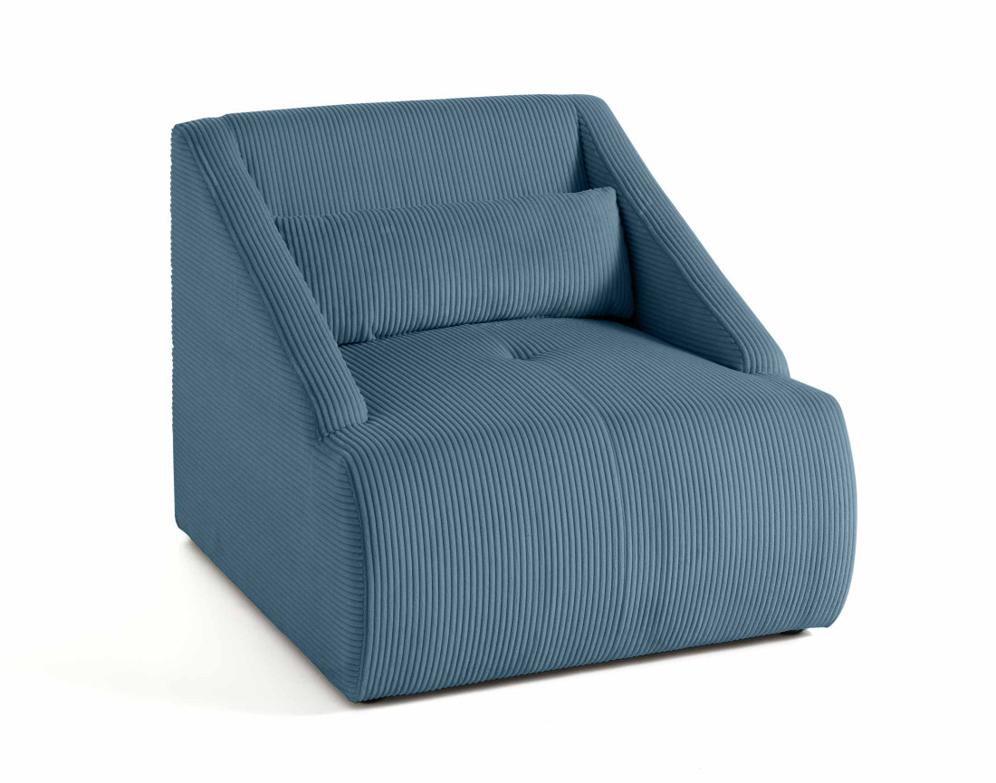 Fauteuil en velours côtelé Onyx