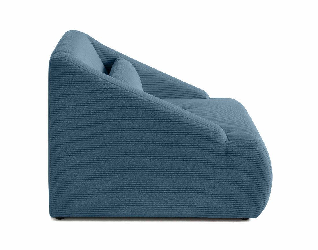 Fauteuil en velours côtelé Onyx