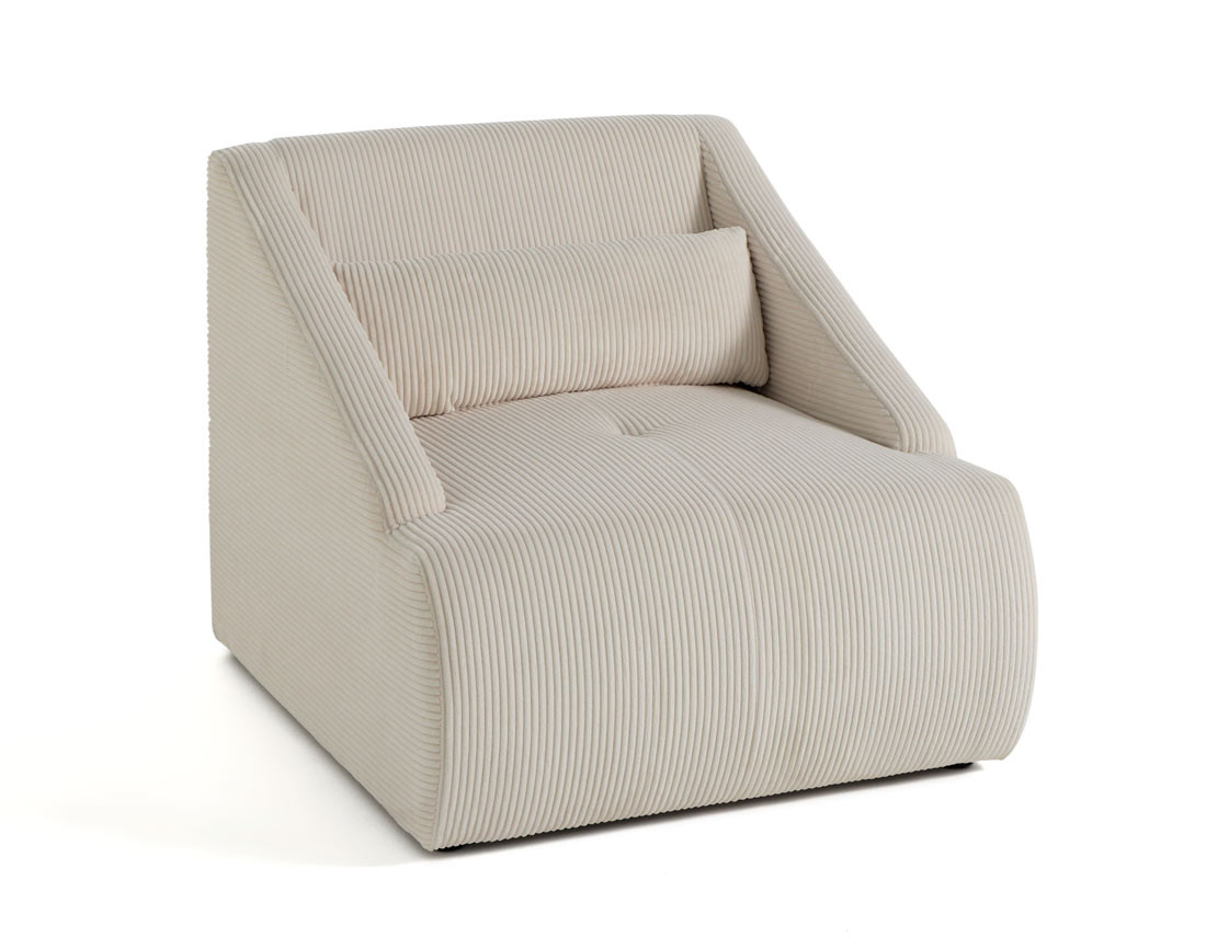 Fauteuil en velours côtelé Onyx