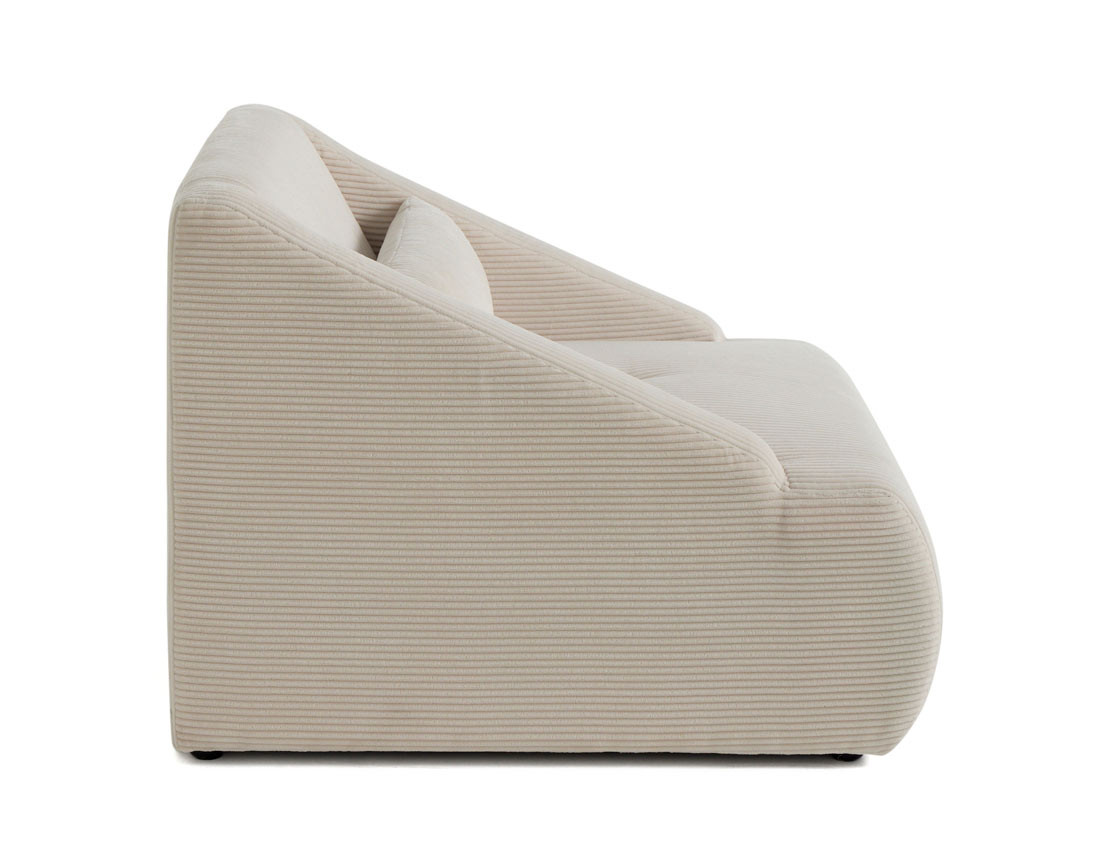 Fauteuil en velours côtelé Onyx