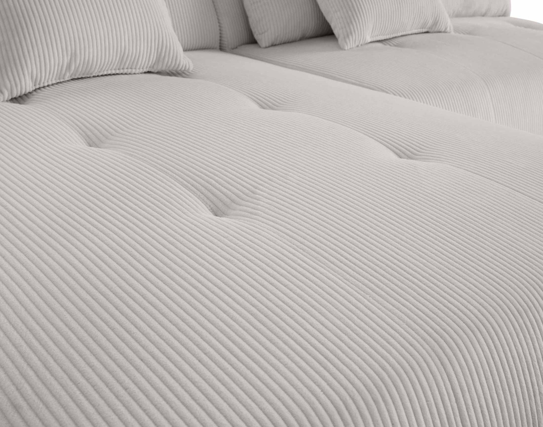 Canapé modulable d'angle réversible 4 places en velours côtelé Onyx