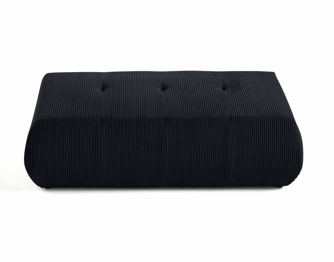 Pouf modulable en velours côtelé Onyx