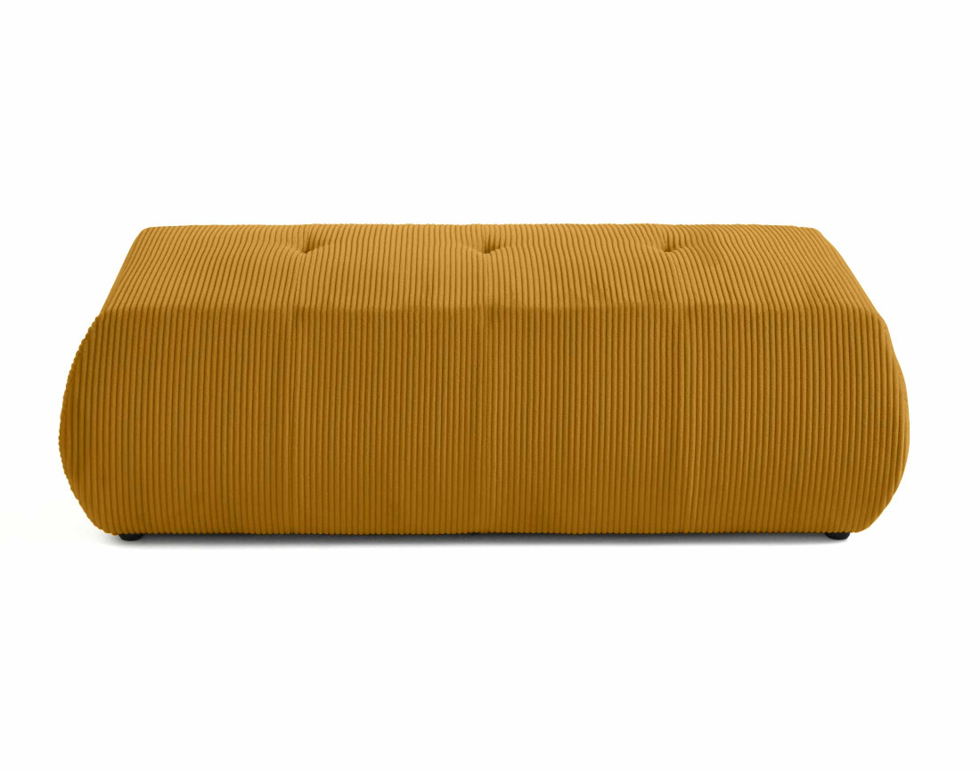Pouf modulable en velours côtelé Onyx