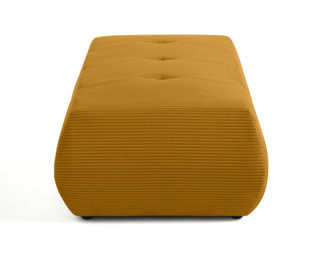 Pouf modulable en velours côtelé Onyx