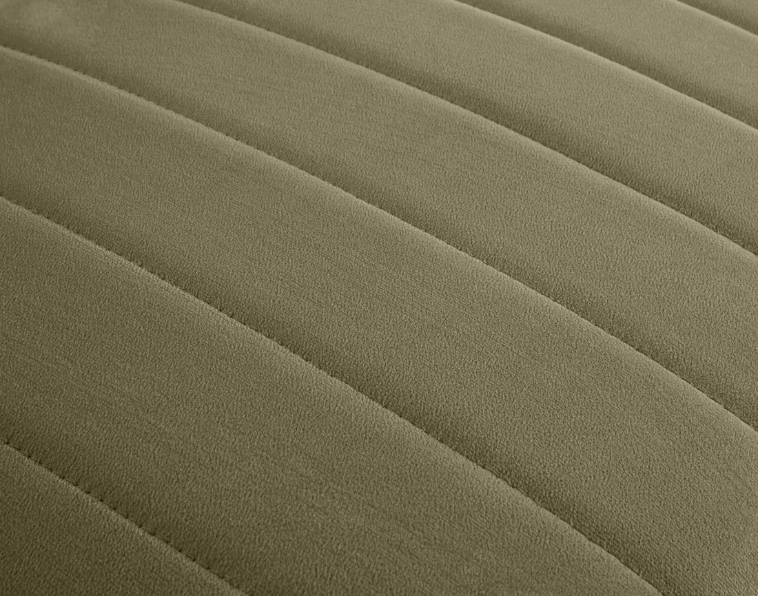 Canapé modulable d'angle gauche 5 places avec pouf d'appoint en velours Nova