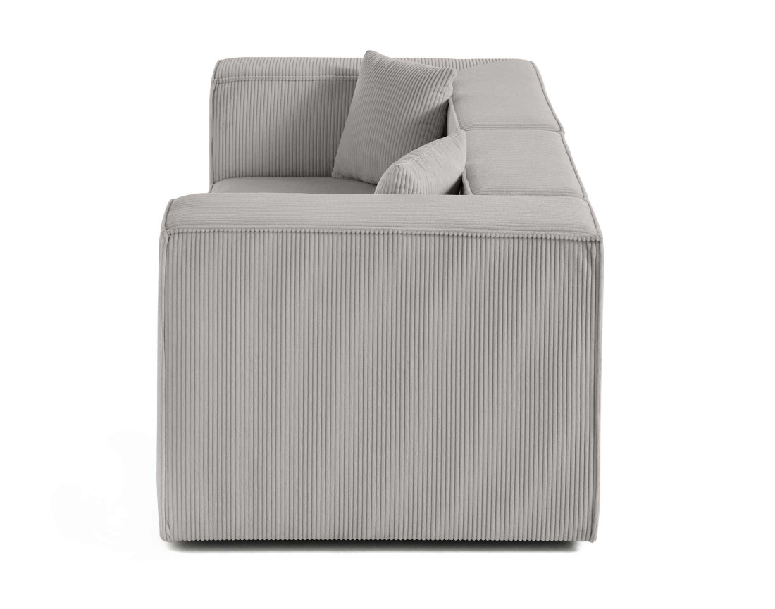 Canapé modulable 2 places en velours côtelé Arty