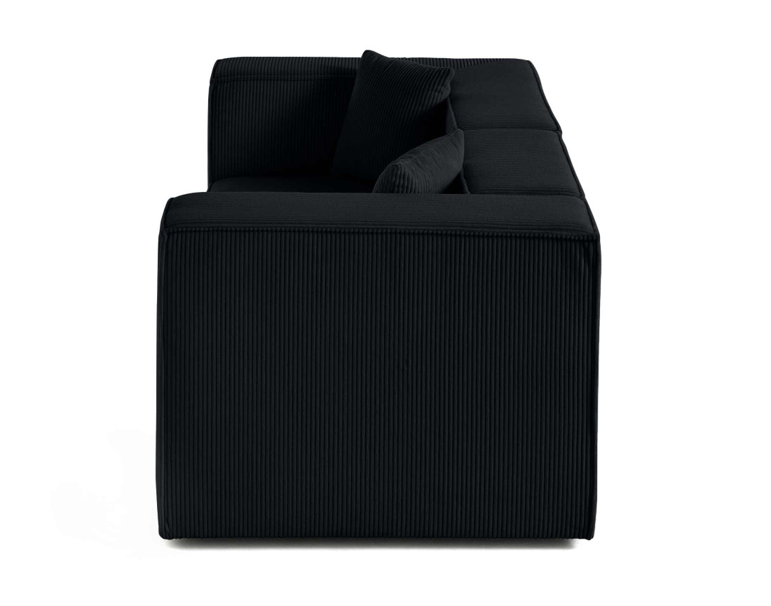 Canapé modulable 2 places en velours côtelé Arty