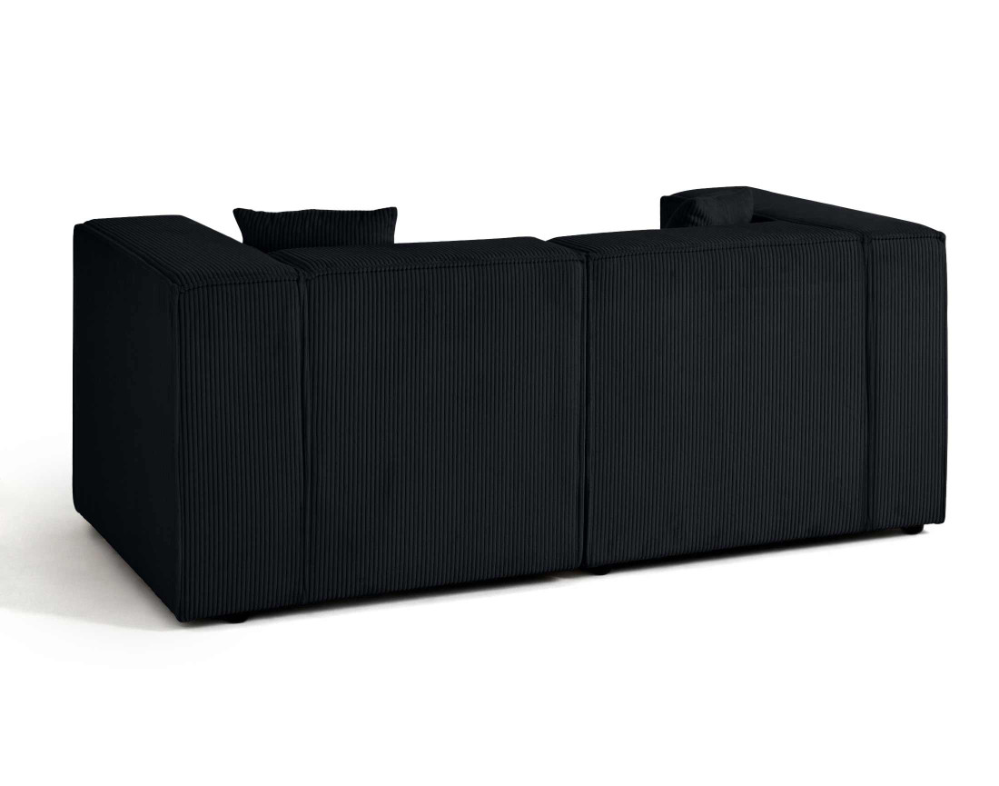 Canapé modulable 2 places en velours côtelé Arty