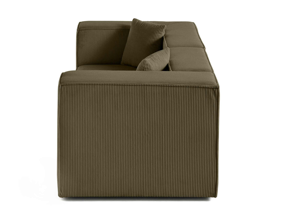 Canapé modulable 2 places en velours côtelé Arty